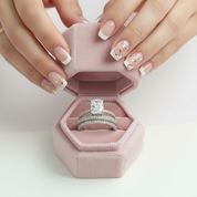 Radiant Cut Diamond 3pcs Ring Set-Black Diamonds New York