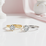 1ct D Color VVS1 Diamond Stud 8 Claw Ring-Black Diamonds New York