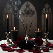 Vintage Punk Rock Skull Sword Pendant-Black Diamonds New York