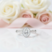 Glamorous 2.0ct Oval Cut Diamond Engagement Ring-Black Diamonds New York