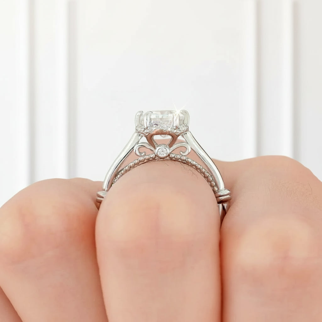 Glamorous 2.0ct Oval Cut Diamond Engagement Ring-Black Diamonds New York