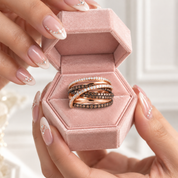 Glamorous Spinel & Clear Diamond Option Ring-Black Diamonds New York