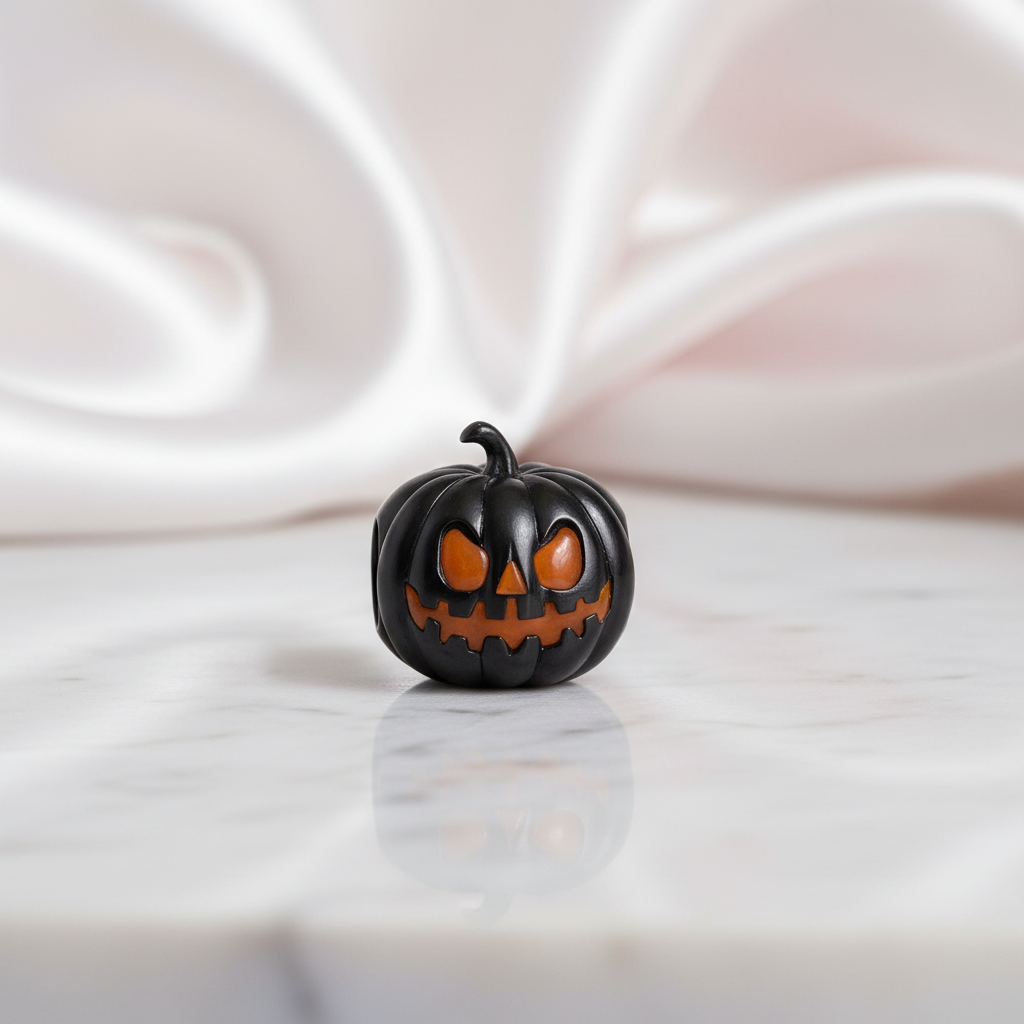 Glow in the Dark Pumpkin Lantern Charm-Black Diamonds New York