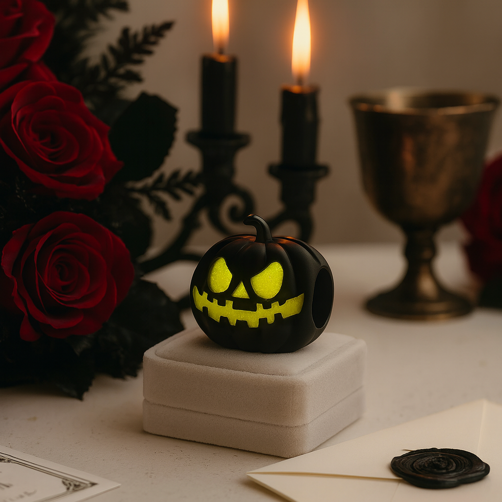 Glow in the Dark Pumpkin Lantern Charm-Black Diamonds New York