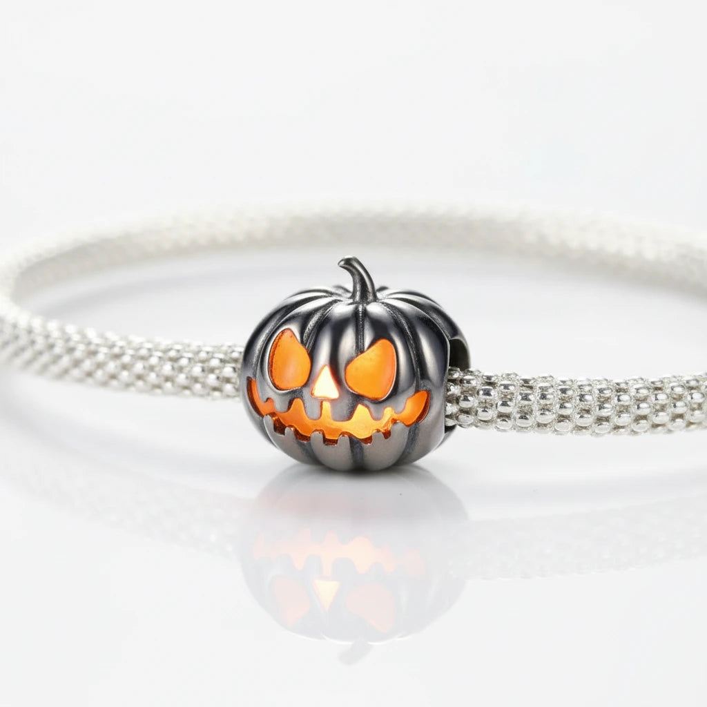 Glow in the Dark Pumpkin Lantern Charm-Black Diamonds New York