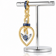 Gold Anchor Pendant-Black Diamonds New York