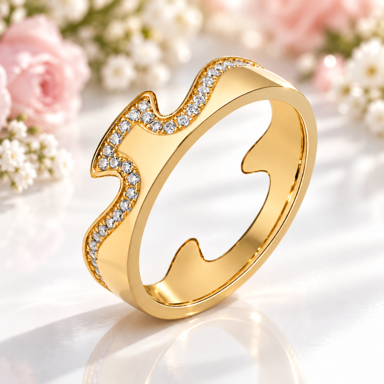 Matching Interlocking Puzzle Promise Ring