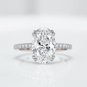 Gorgeous Oval Cut Diamond Option Engagement Ring-Black Diamonds New York