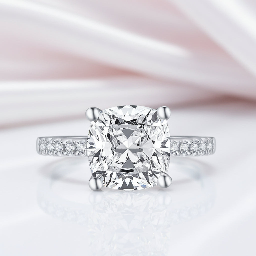 Gorgeous Round Cut Diamond Option Engagement Ring-Black Diamonds New York