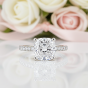 Gorgeous Round Cut Diamond Option Engagement Ring-Black Diamonds New York