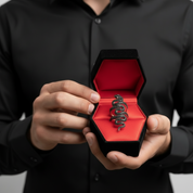 Gothic Serpent Wrap Black Diamond Adjustable Statement Ring-Black Diamonds New York