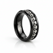 Gothic Skull Ring Band-Black Diamonds New York