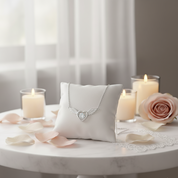 Guardian Angel's Wings Heart Necklace-Black Diamonds New York