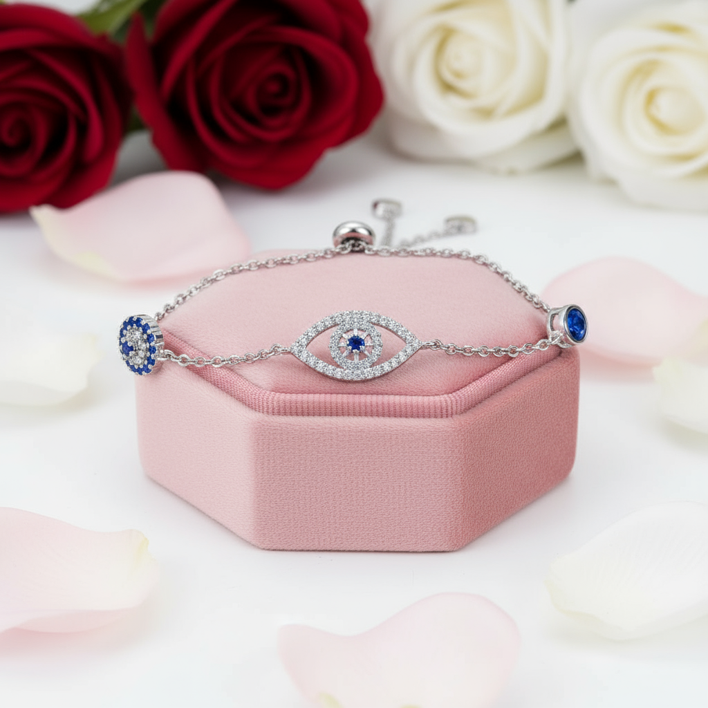 Guardian Eye Bolo Bracelet In Sterling Silver-Black Diamonds New York