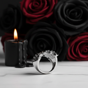 Gothic Black Spinel Gemstone Ring-Black Diamonds New York