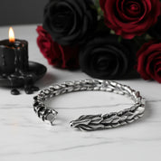 Retro Dragon Scales Punk Bracelet-Black Diamonds New York