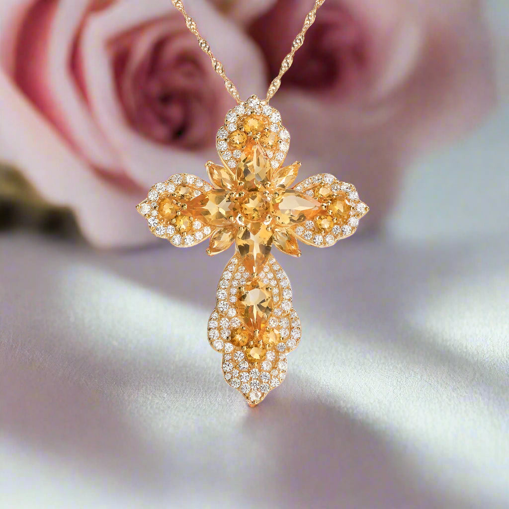 Pear-cut Natural Gemstone Mystical Necklace-Black Diamonds New York