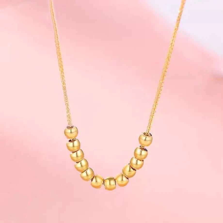 18k Yellow Gold Ball Pendant Necklace-Black Diamonds New York