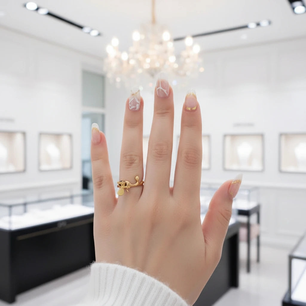 Handmade Bee and Dripping Honey Rings-Black Diamonds New York