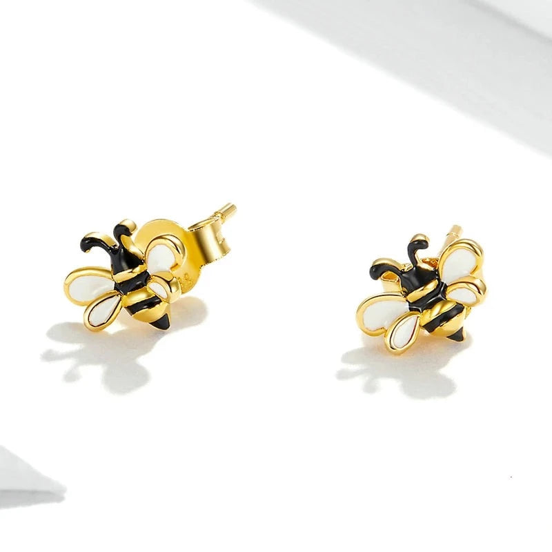 Lovely Honey Bee Necklace & Earrings Jewelry Set-Black Diamonds New York