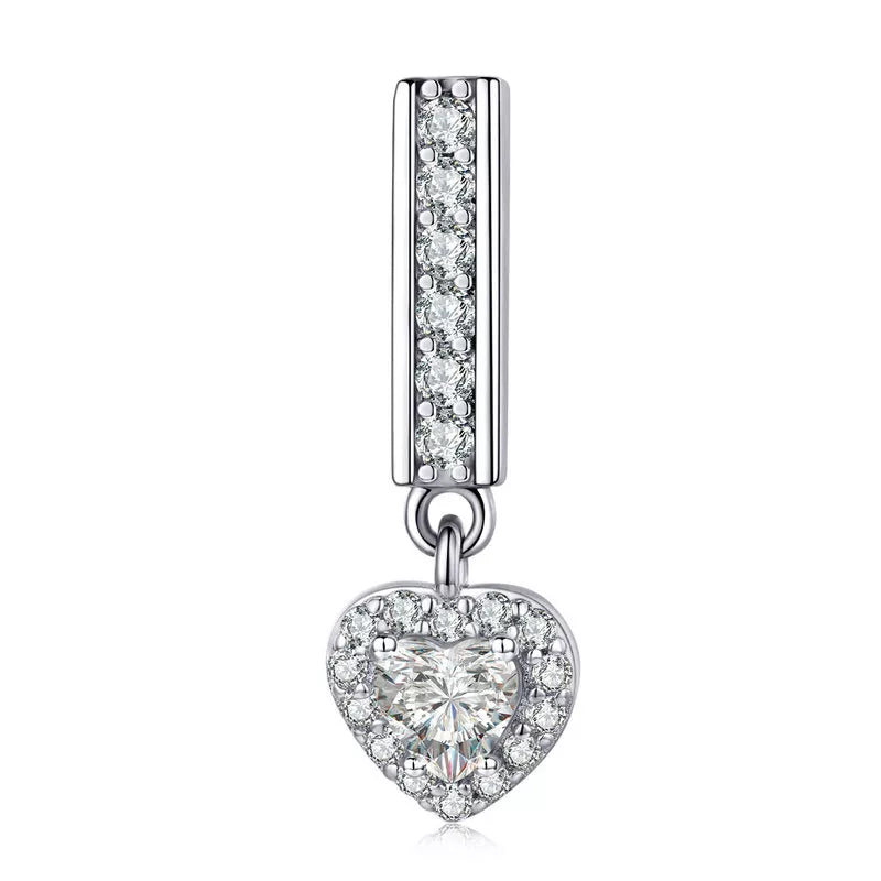 Heart Charm for Reflexion Bracelet with EVN Diamond-Black Diamonds New York