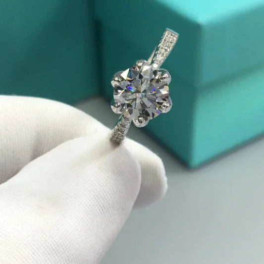 2.0 Ct Cut Moissanite Diamond Maple Leaf Shaped Engagement Ring-Black Diamonds New York