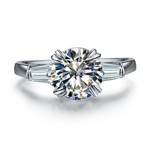 14k White Gold 2.0 Ct Diamond Engagement Ring-Black Diamonds New York