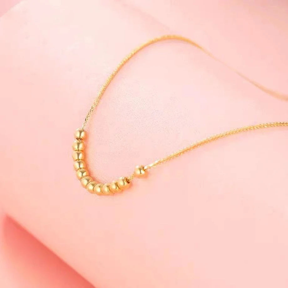 18k Yellow Gold Ball Pendant Necklace-Black Diamonds New York