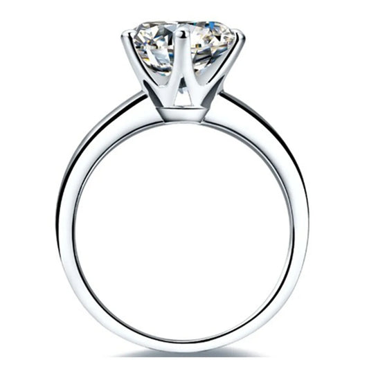 14k White Gold 3.0 Ct Diamond Solitarie Engagement Ring-Black Diamonds New York