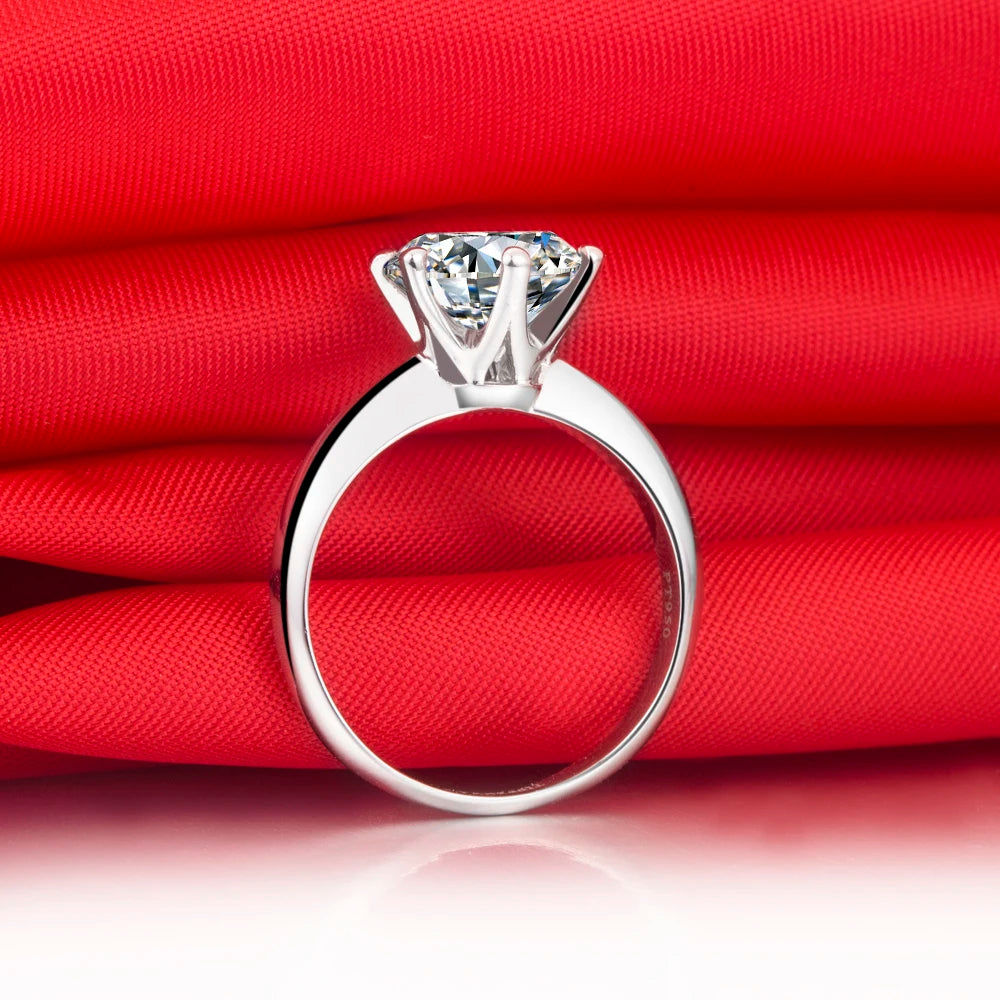 Classic 18K White Gold 3.0 Ct Diamond Engagement Ring-Black Diamonds New York