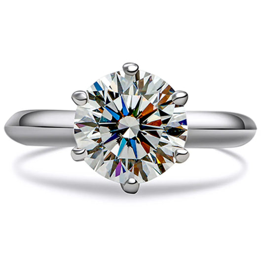 14k White Gold 3.0 Ct Diamond Solitarie Engagement Ring-Black Diamonds New York