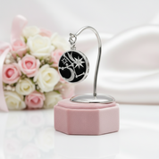 Moon and Stars Constellation Round Pendant-Black Diamonds New York