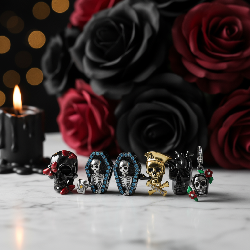 Halloween Skeleton Family Charm Series-Black Diamonds New York
