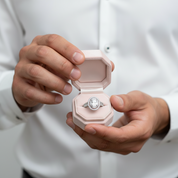 Halo Oval Shaped Diamond Option Engagement Ring-Black Diamonds New York