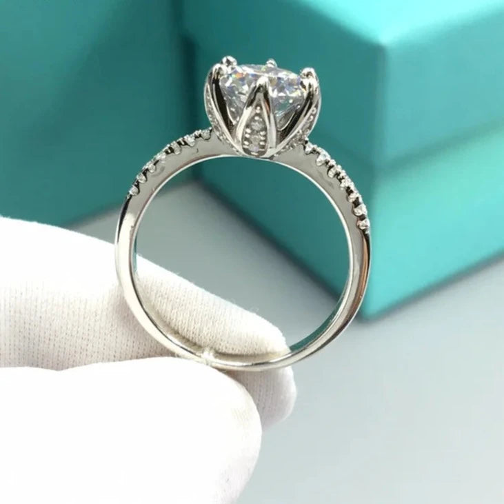 2.0 Ct Cut Moissanite Diamond Maple Leaf Shaped Engagement Ring-Black Diamonds New York