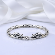 Vintage Dragon Chain Gothic Bracelet-Black Diamonds New York