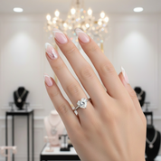 Heart 1.0Ct 6.5mm Diamond Ring-Black Diamonds New York