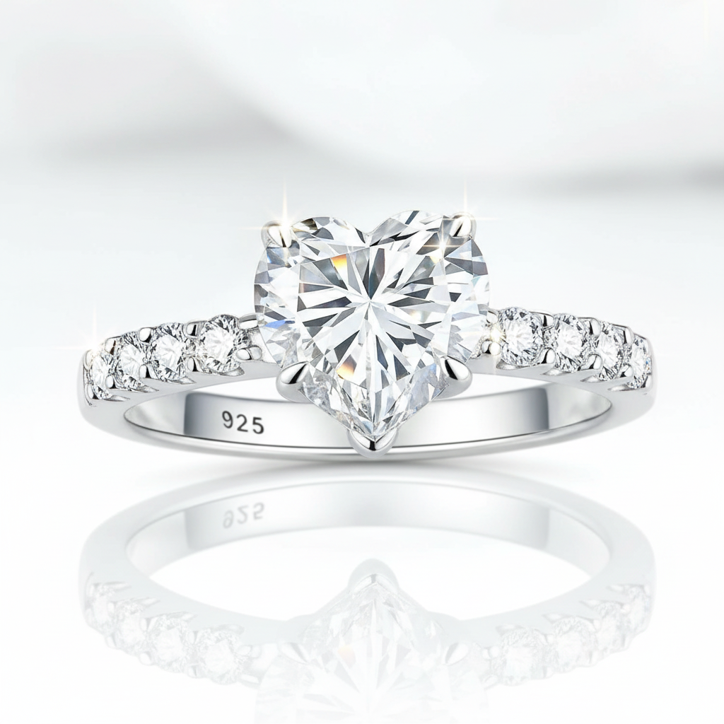 Heart Cut Diamond Option Engagement Ring-Black Diamonds New York