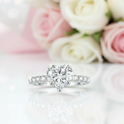 Heart Cut Diamond Option Engagement Ring-Black Diamonds New York