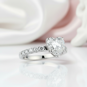 Heart Cut Diamond Option Engagement Ring-Black Diamonds New York