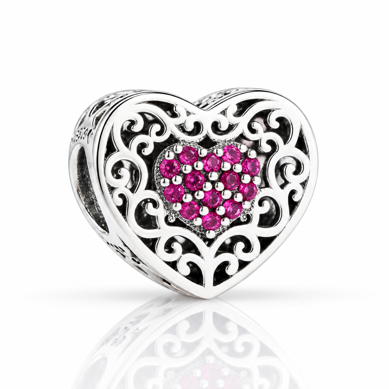 Heart Shaped Diamond Option & Enamel Beads-Black Diamonds New York