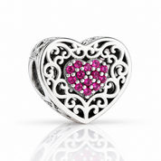 Heart Shaped Diamond Option & Enamel Beads-Black Diamonds New York
