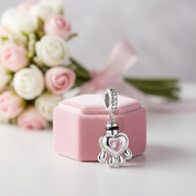 Heart and Paw Pet Memorial Charm-Black Diamonds New York