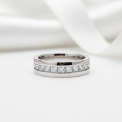 Half Eternity Diamond Option Wedding Band-Black Diamonds New York