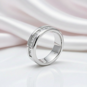Half Eternity Diamond Option Wedding Band-Black Diamonds New York