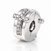 Holy Cross Clip Charm Bead-Black Diamonds New York