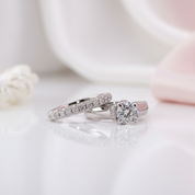 1.0 ct Round Cut Diamond Option White Gold Solitaire Ring Set-Black Diamonds New York