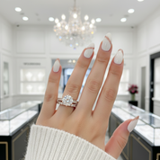 2.5 ct Round Cut Diamond Rose Gold Engagement Ring Set-Black Diamonds New York