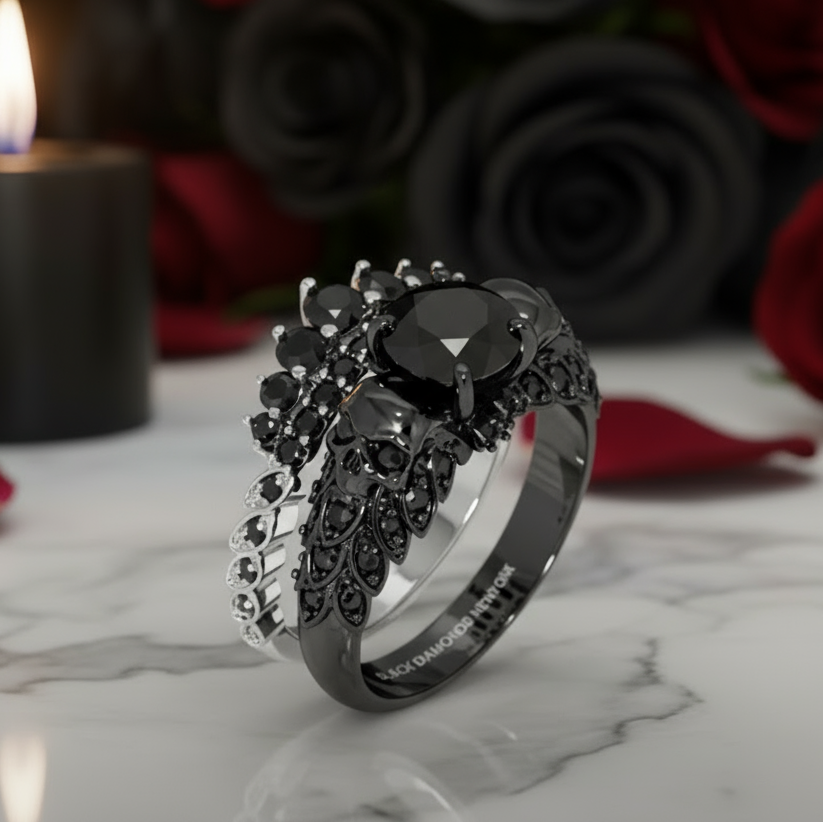 You're My Forever- Carat Round Cut Diamond Skulls Promise