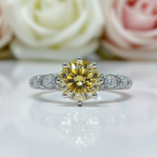 1.0ct Round Diamond Retro Engagement Ring-Black Diamonds New York